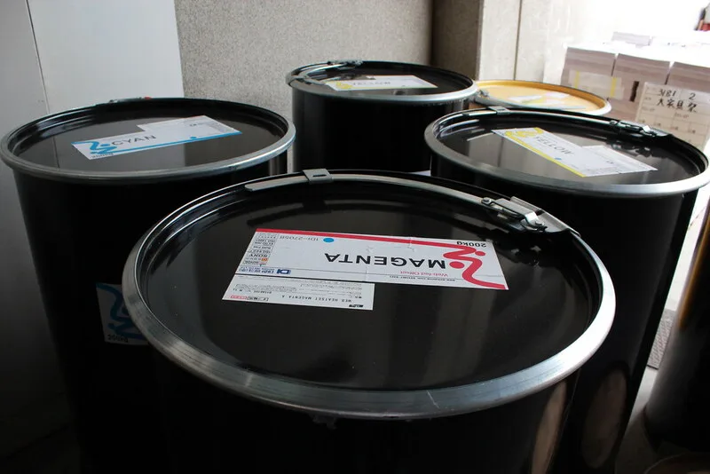 A CMYK color print showing the four process inks